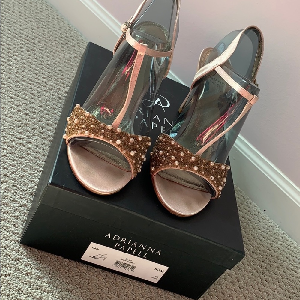 Adrianna Papell Blush Heels Size 9.5